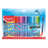 POCH FEUTRE DE 12 OCEAN MAPED