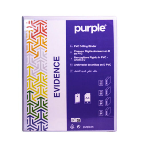 CLASSEUR PERSONNALISABLE DOS 90 EVIDENCE PURPLE