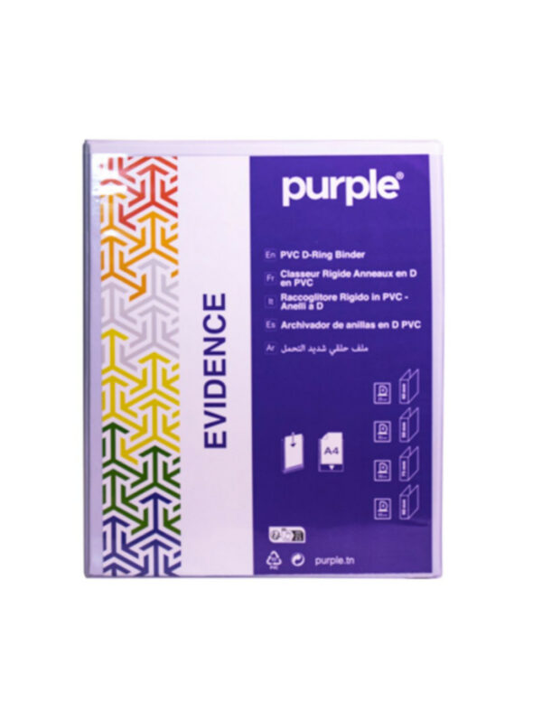 CLASSEUR PERSONNALISABLE DOS 90 EVIDENCE PURPLE